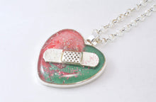 Pink & Mint Bandaid Necklace - Jenny Bagwill Art