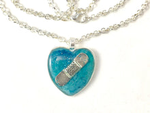Aqua Bandaid Necklace - Jenny Bagwill Art
