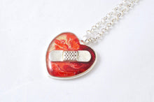 Fiery Bandaid Necklace - Jenny Bagwill Art
