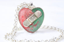 Pink & Mint Bandaid Necklace - Jenny Bagwill Art