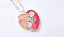 Pink and Yellow Bandaid Necklace - Jenny Bagwill Art