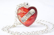 Fiery Bandaid Necklace - Jenny Bagwill Art