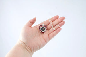 Red & Black Mustard Seed Necklace - Jenny Bagwill Art