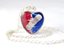 Red, White, & Blue Bandaid Necklace - Jenny Bagwill Art