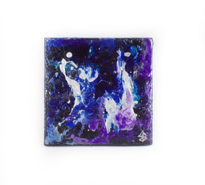 Small Blue & Purple Abstract Art - Jenny Bagwill Art