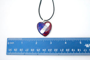 Red & Blue CHD Awareness Necklace - Jenny Bagwill Art