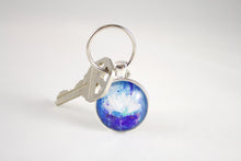 Blue Waterlily Key Ring - Jenny Bagwill Art