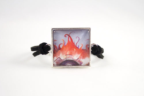 Steampunk Gears & Flames Bracelet - Jenny Bagwill Art