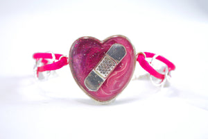 Pink CHD Bandaid Bracelet - Jenny Bagwill Art
